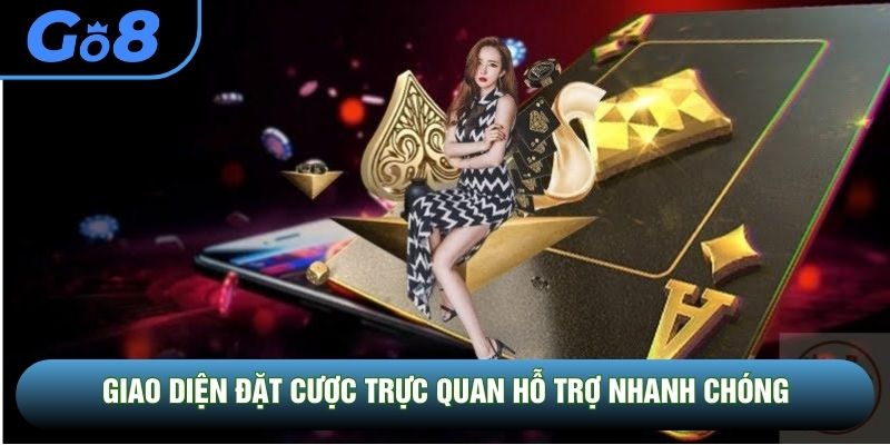 Giao diện đặt cược trực quan hỗ trợ nhanh chóng