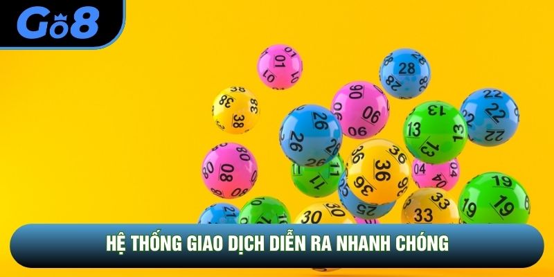 Hệ thống giao dịch diễn ra nhanh chóng